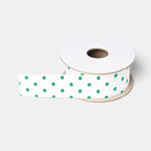 Cherry Cottage Aqua Dotted Ribbon Grosgrain Ribbon
