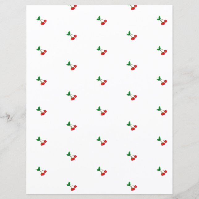 Cherry Cottage Scrapbook Paper (Front)