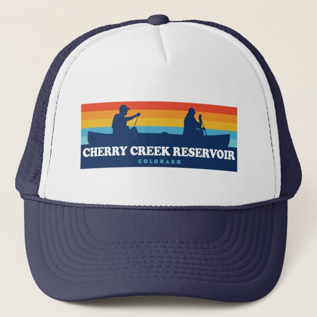 Cherry Creek Reservoir Colorado Canoe Trucker Hat (Front)