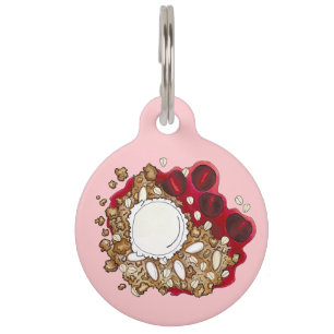Cherry Crumble Cobbler Dessert Ice Cream Food Pet Tag