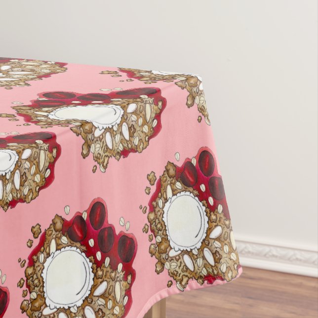 Cherry Crumble Cobbler Dessert Ice Cream Picnic Tablecloth (In Situ)
