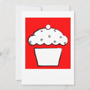 cherry cupcake invitation