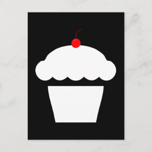 cherry cupcake postcard