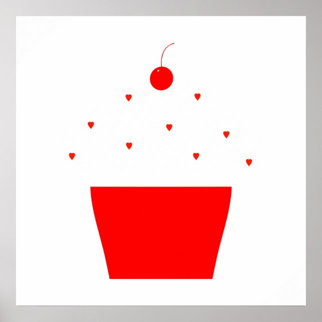 cherry cupcake poster (Front)