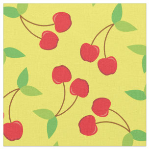 Cherry Cute Fruit Cherries Kitchen Fabric