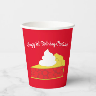 Cherry Cutie Pie Birthday Party  Paper Cups