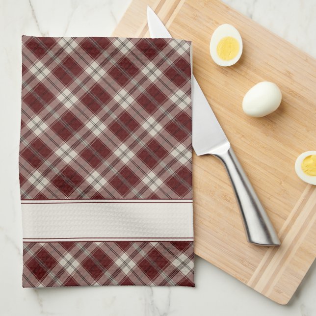 Cherry Delight Plaid Tea Towel (Quarter Fold)