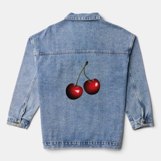 Cherry Denim Jacket Red Sweet (Back)