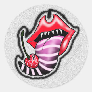 Cherry devil lips sticker