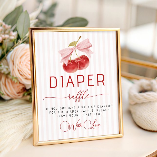 Cherry Diaper Raffle Table Sign 8x10 (Creator Uploaded)