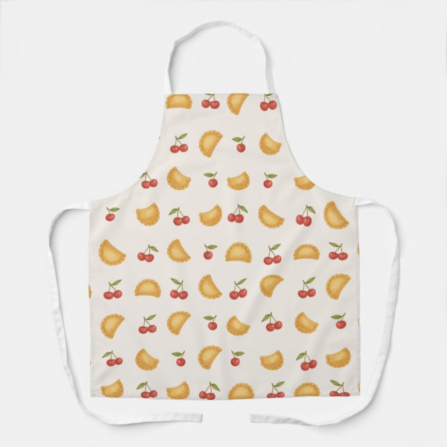 Cherry Dumplings Pattern Apron - Cute Kitchen Gift (Front)