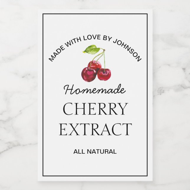 Cherry Extract Label (Single Label)