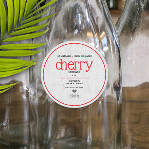 Cherry Extract Personalised Bottling Label
