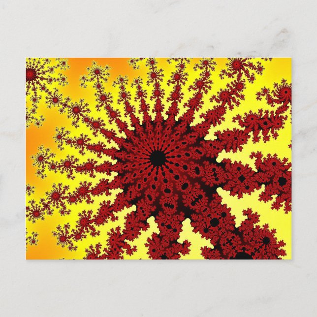 Cherry Firework Burst Postcards (Front)