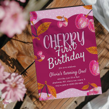 Cherry First Birthday' Whimsical 1st Birthday 