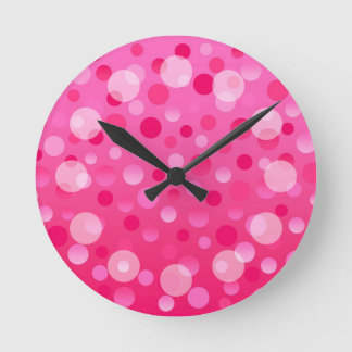 Cherry Fizz 'Bubbles' clock round