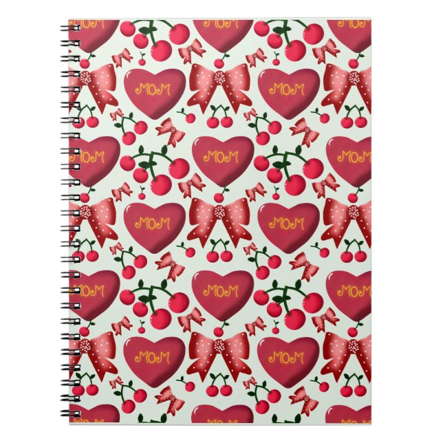 Cherry floral pattern gift for Mum  Notebook (Front)
