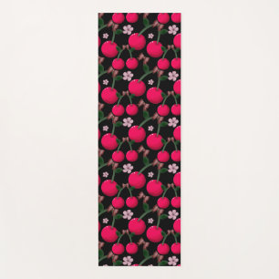 Cherry floral pattern yoga mat