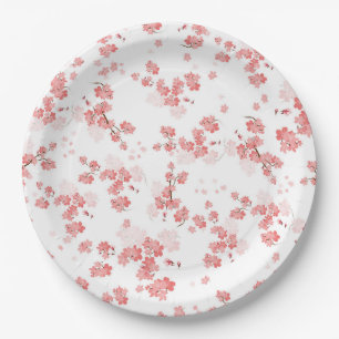Cherry Flower 2 Paper Plate