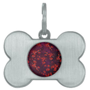 Cherry Flower 3 Pet ID Tag