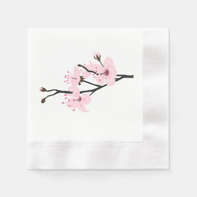 cherry flowers napkin (Front)