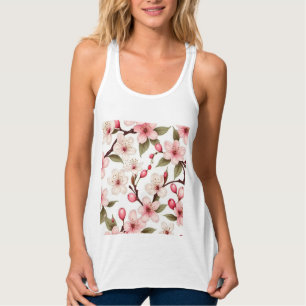 Cherry Flowers Pattern Singlet