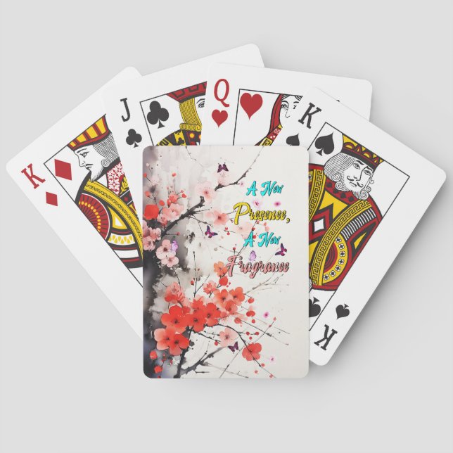 Cherry Fragrance Sakura Playing Cards (Back)