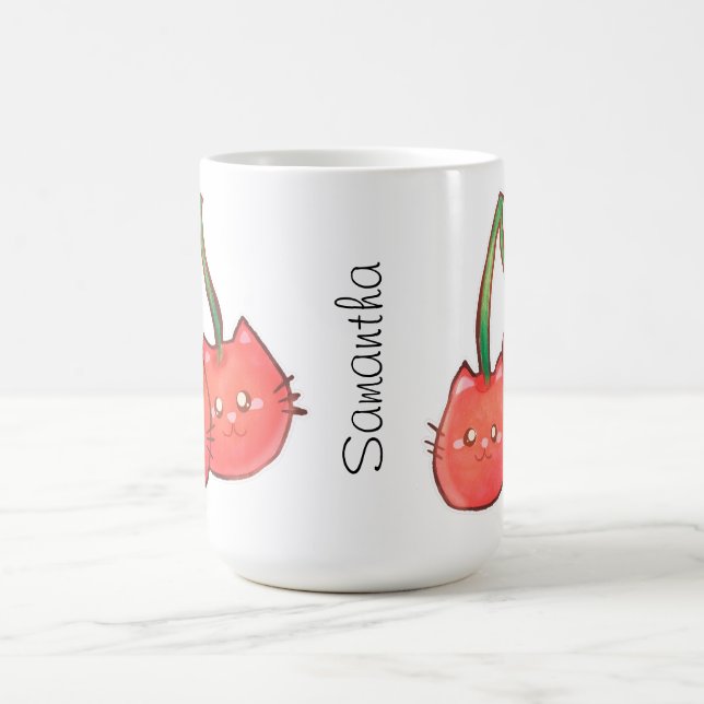 Cherry Fruit Cats Coffee Mug (Center)