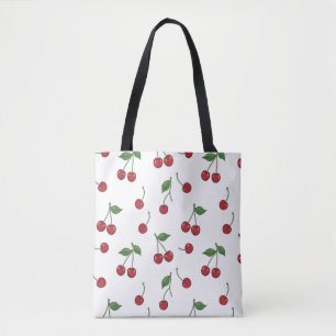 Cherry Fruit Repeat Pattern Design Tote Bag