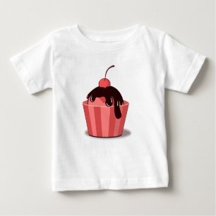 Cherry Fudge Sundae Toddler Ruffle Tee
