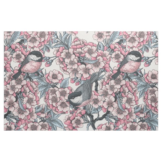 Cherry garden fabric (Fat Quarter)