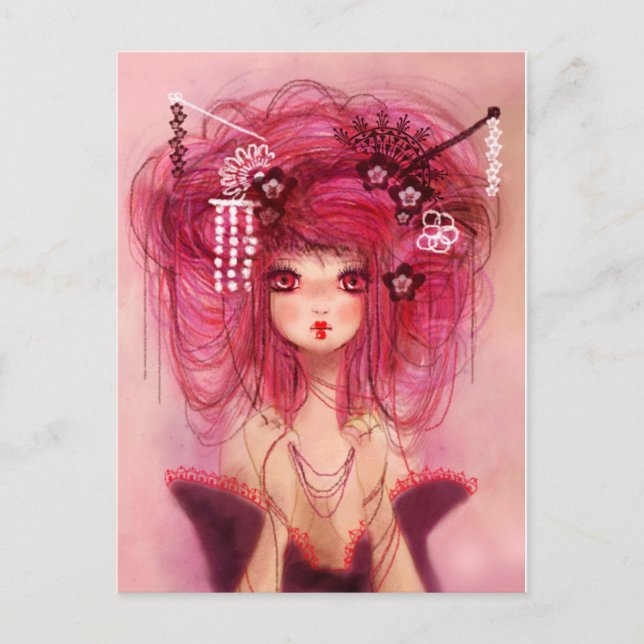 Cherry geisha postcard (Front)