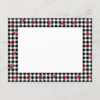 Cherry & Gingham Check (Black)