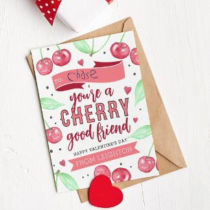 Cherry Good Friend Classroom Valentine's Day Card
