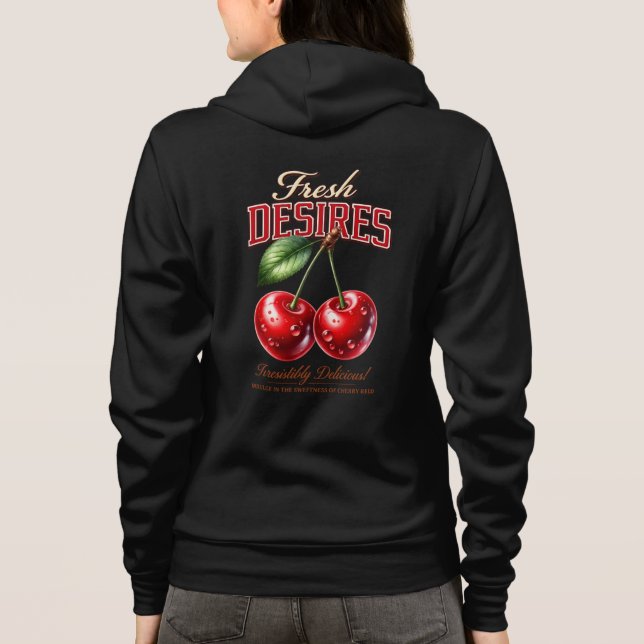Cherry Graphic Hoodie for Women (Back)