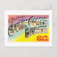 Cherry Grove Beach South Carolina SC Old Postcard-