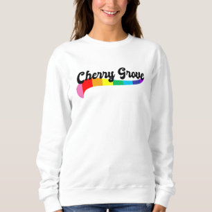 Cherry Grove Fire Island NY rainbow logo LGBTQ  Sweatshirt