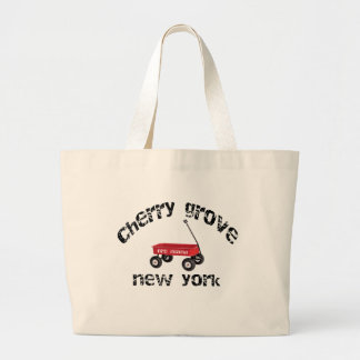 Cherry Grove Fire Island Red Wagon New York beach Large Tote Bag