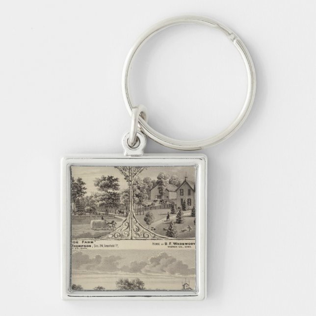 Cherry Grove,  Hillside Farm Key Ring (Front)