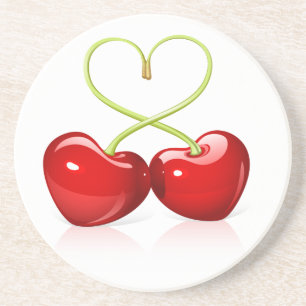 Cherry Heart Coaster