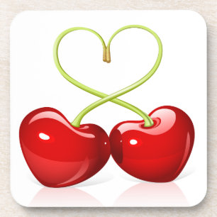 Cherry Heart Coaster