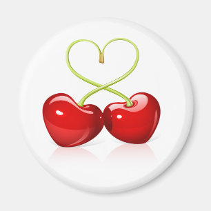 Cherry Heart Magnet