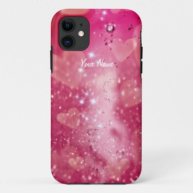 Cherry Heart Sparkle -Customise Case-Mate iPhone Case (Back)