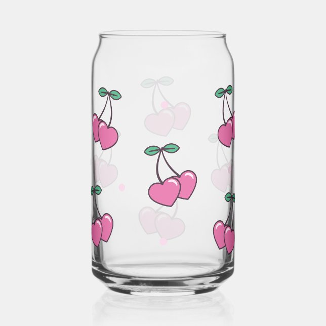 Cherry hearts  can glass (Front)