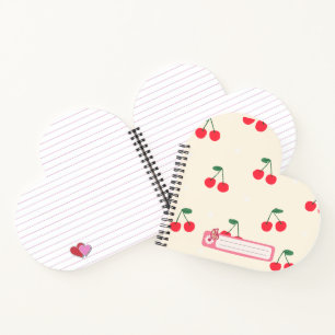 Cherry Hearts for teen Girls Notebook