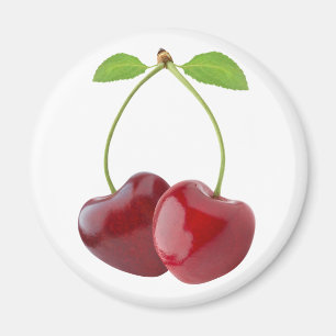 Cherry hearts magnet