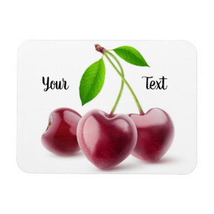 Cherry hearts magnet