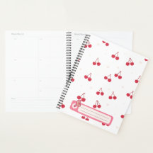 Cherry Hearts Notebook School Planners for Girls