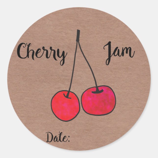 Cherry Jam Labels (Front)