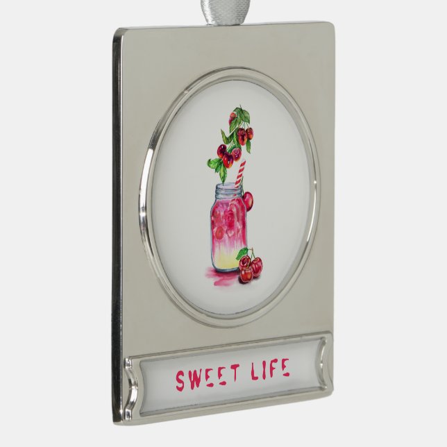 Cherry Juice Cool Drink Fruits Christmas Ornament (Right)